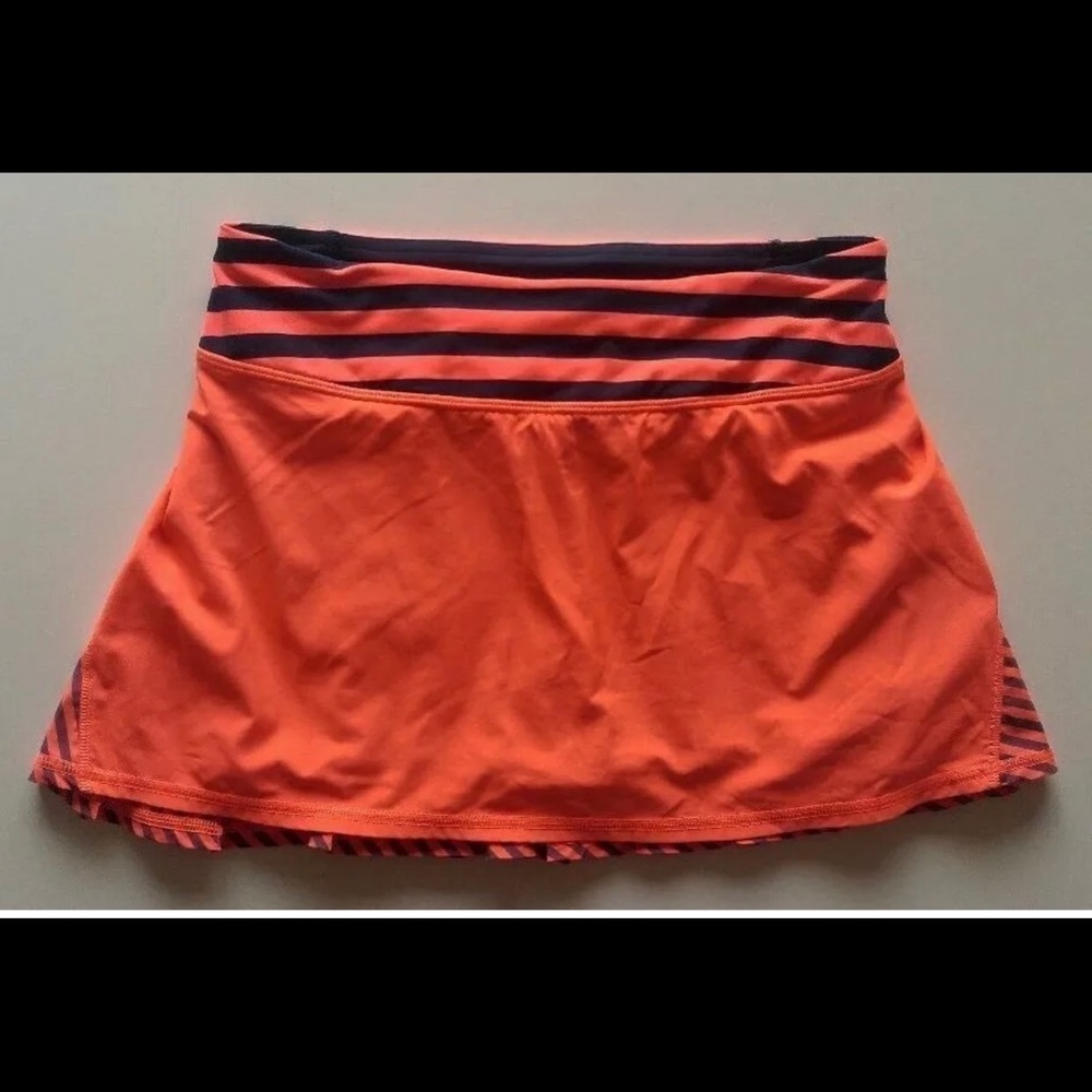 Lulu lemon orange mango navy skirt athletic size 4